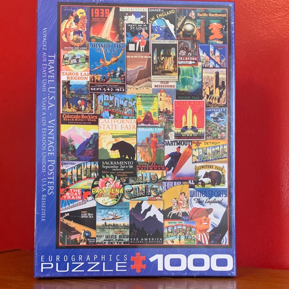 Eurographics Vintage Posters Puzzle - 1000 Pieces - Multicolor